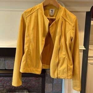 Faux suede mustard jacket